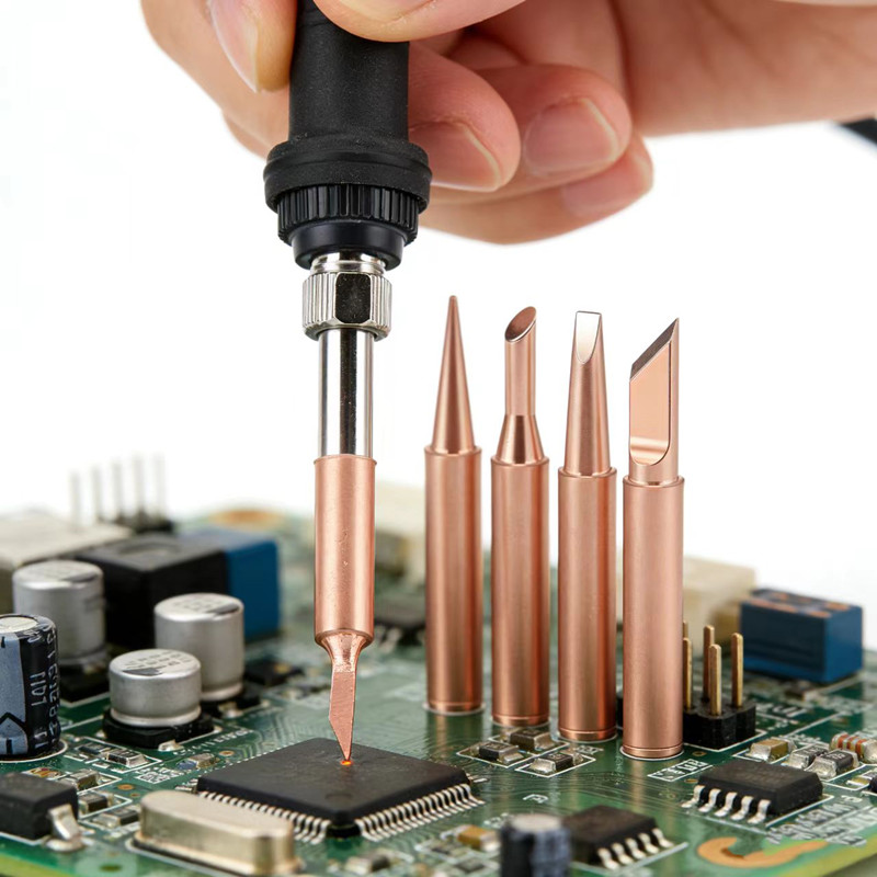 5Pcs Pure Copper Soldering Iro - Diy Electronics Bench ulasan dan harga