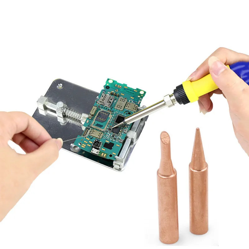 5Pcs Pure Copper Soldering Iro - Diy Electronics Bench ulasan dan harga