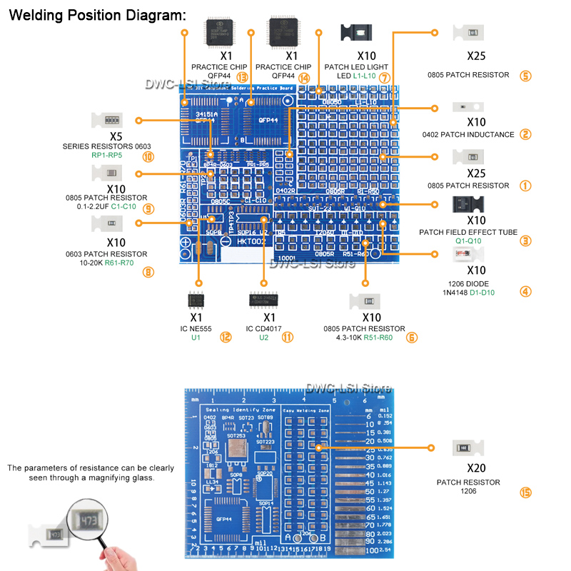 SMD Advanced Full Patch Weldin - Pcb Etching Kit ulasan dan harga