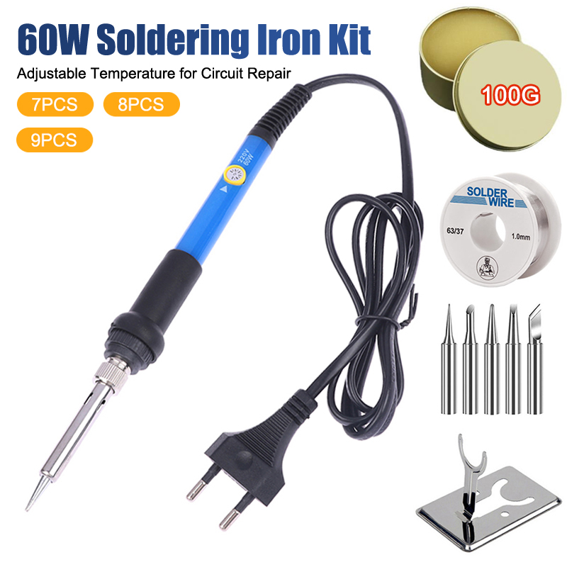 Adjustable Temp 220V 60W Elect - Soldering Iron Kit ulasan dan harga