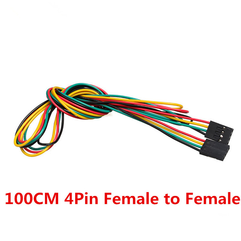 10pcs/lot 4pin 100cm M-M / M-F - Diy Electronics Breadboard ulasan dan harga