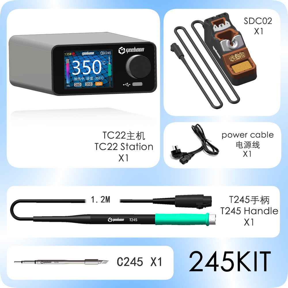 GEEBOON TC22 240W Soldering St - Soldering Iron Kit ulasan dan harga