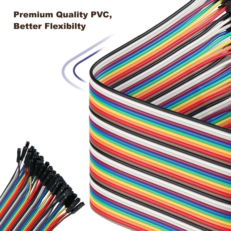 40Pin Dupont Cable Ribbon Jump - Diy Electronics Breadboard ulasan dan harga
