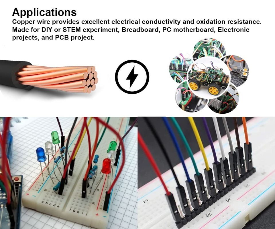 40Pin Dupont Cable Ribbon Jump - Diy Electronics Breadboard ulasan dan harga