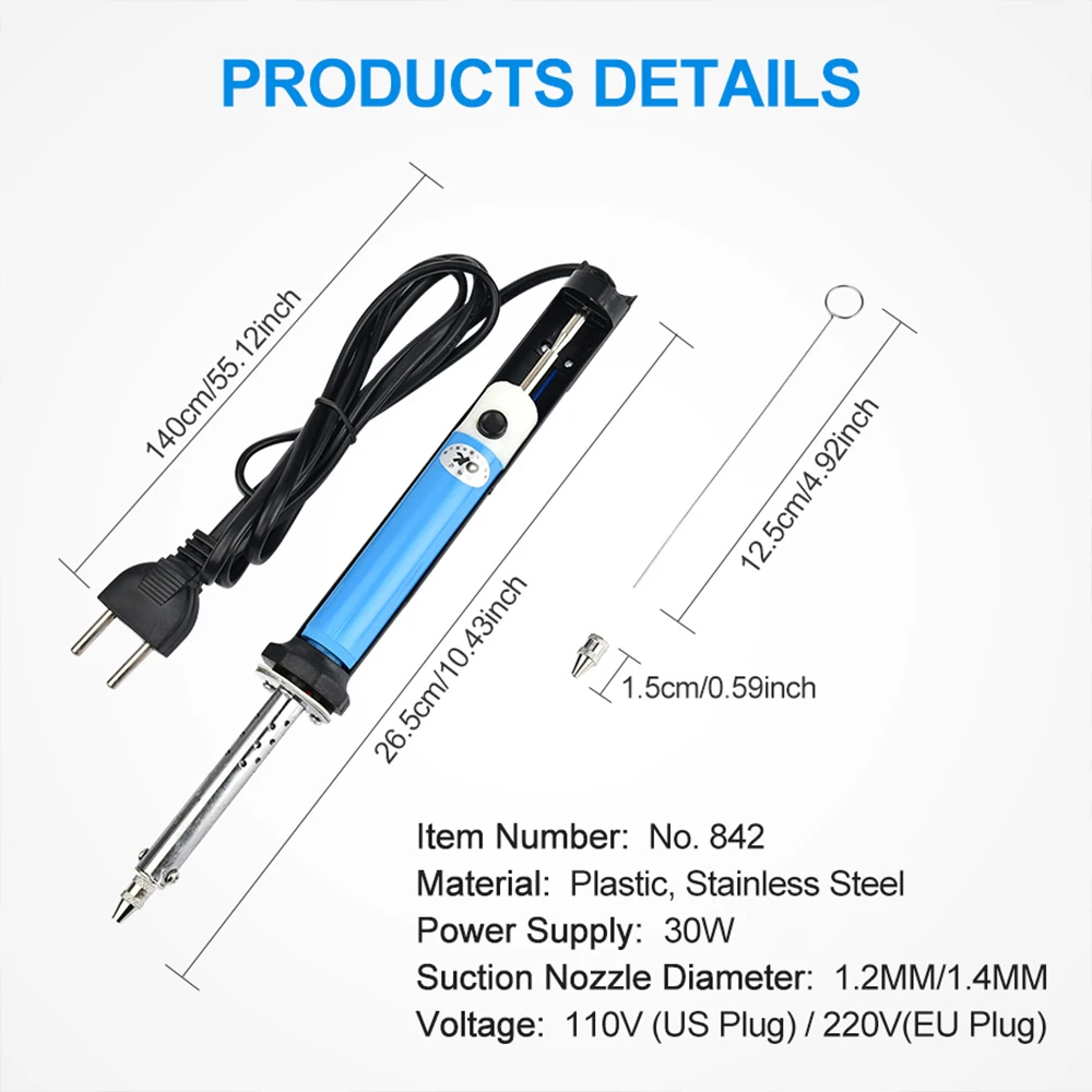 2 In1 Electric Tin Suction Suc - Desoldering Pump Solder ulasan dan harga