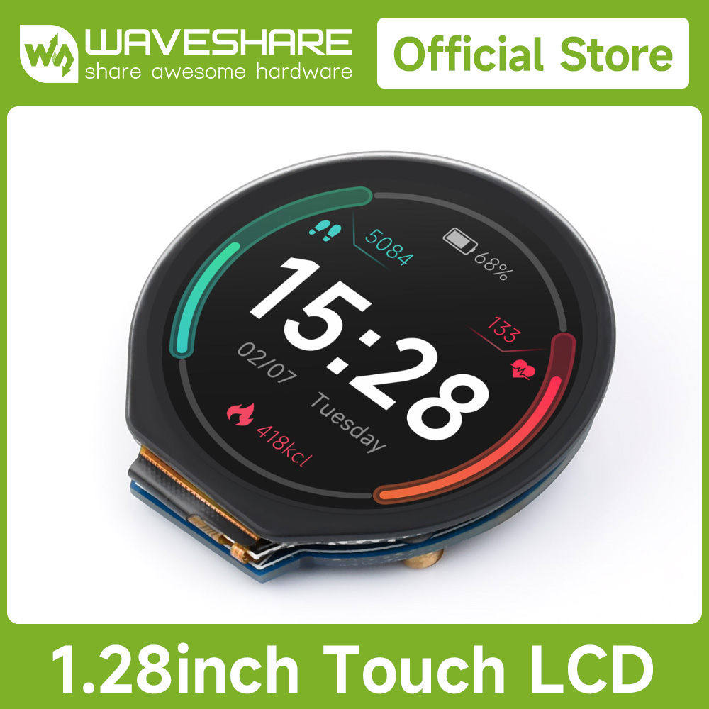 Waveshare 1.28inch Round LCD D - I2C Lcd Display ulasan dan harga