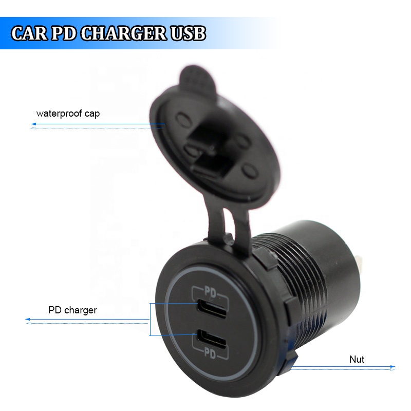 12V USB C Car Chargers Socket  - Diy Marine Electronics ulasan dan harga