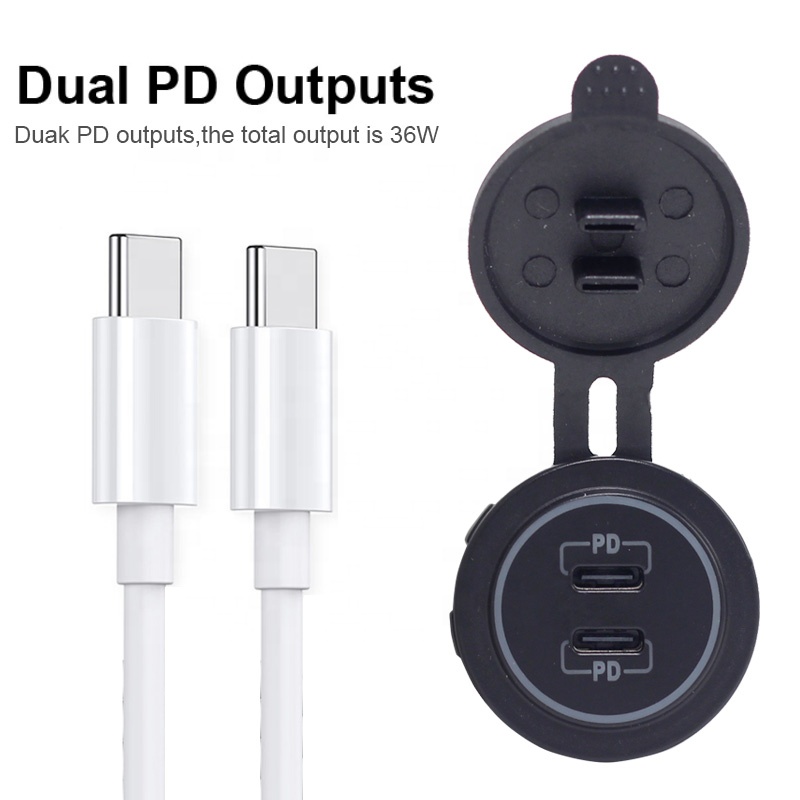 12V USB C Car Chargers Socket  - Diy Marine Electronics ulasan dan harga