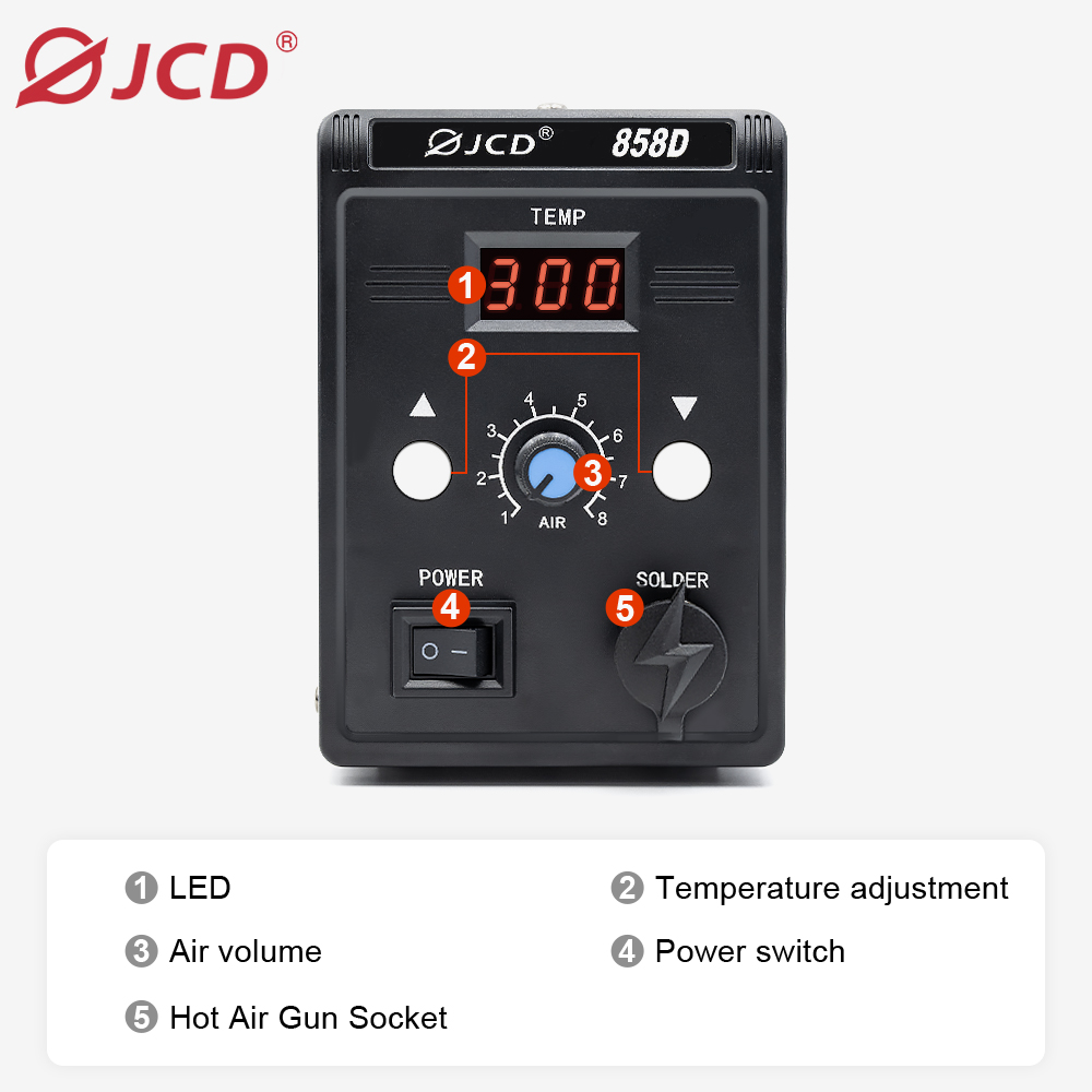 JCD Hot Air Gun 858D BGA Rewor - Smd Solder Paste ulasan dan harga