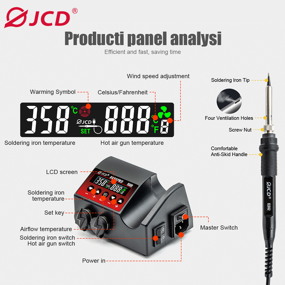 JCD 8898Pro Soldering Station  - Smd Solder Paste ulasan dan harga