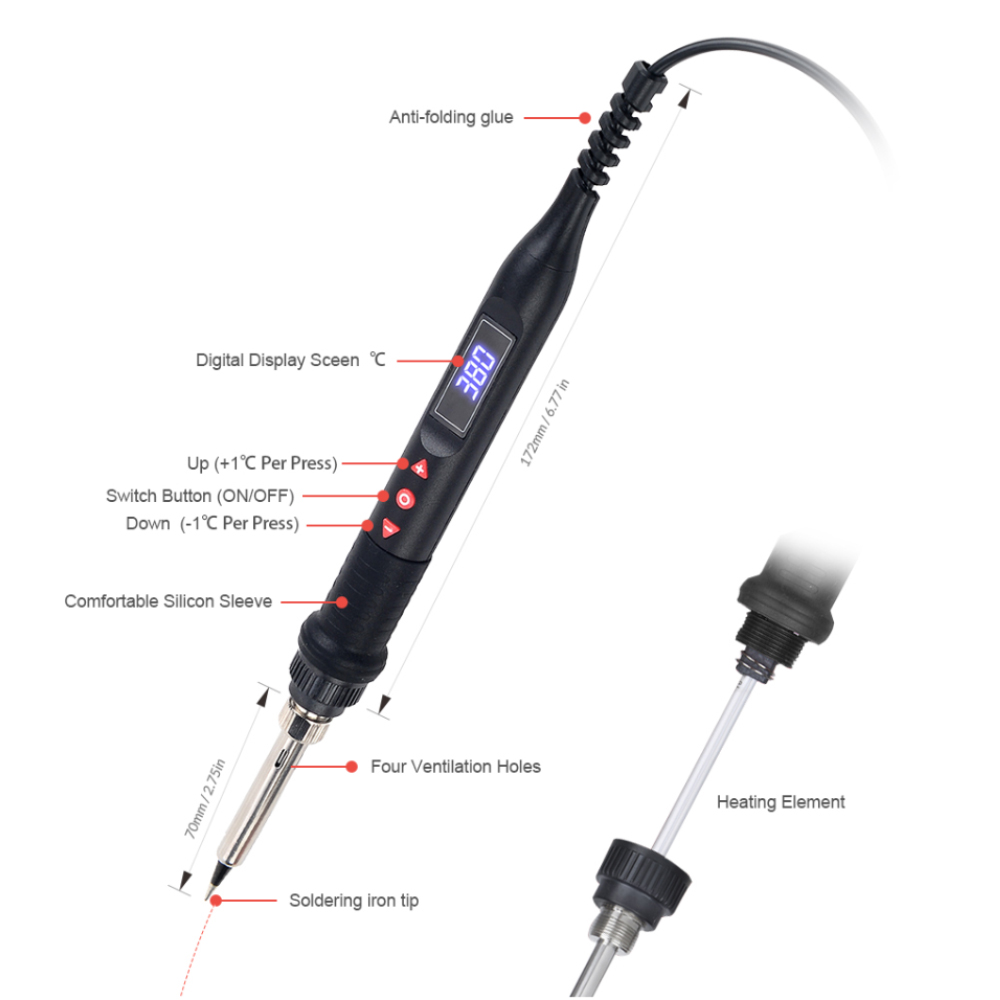 JCD 750W Micro Heat Gun Rework - Smd Solder Paste ulasan dan harga