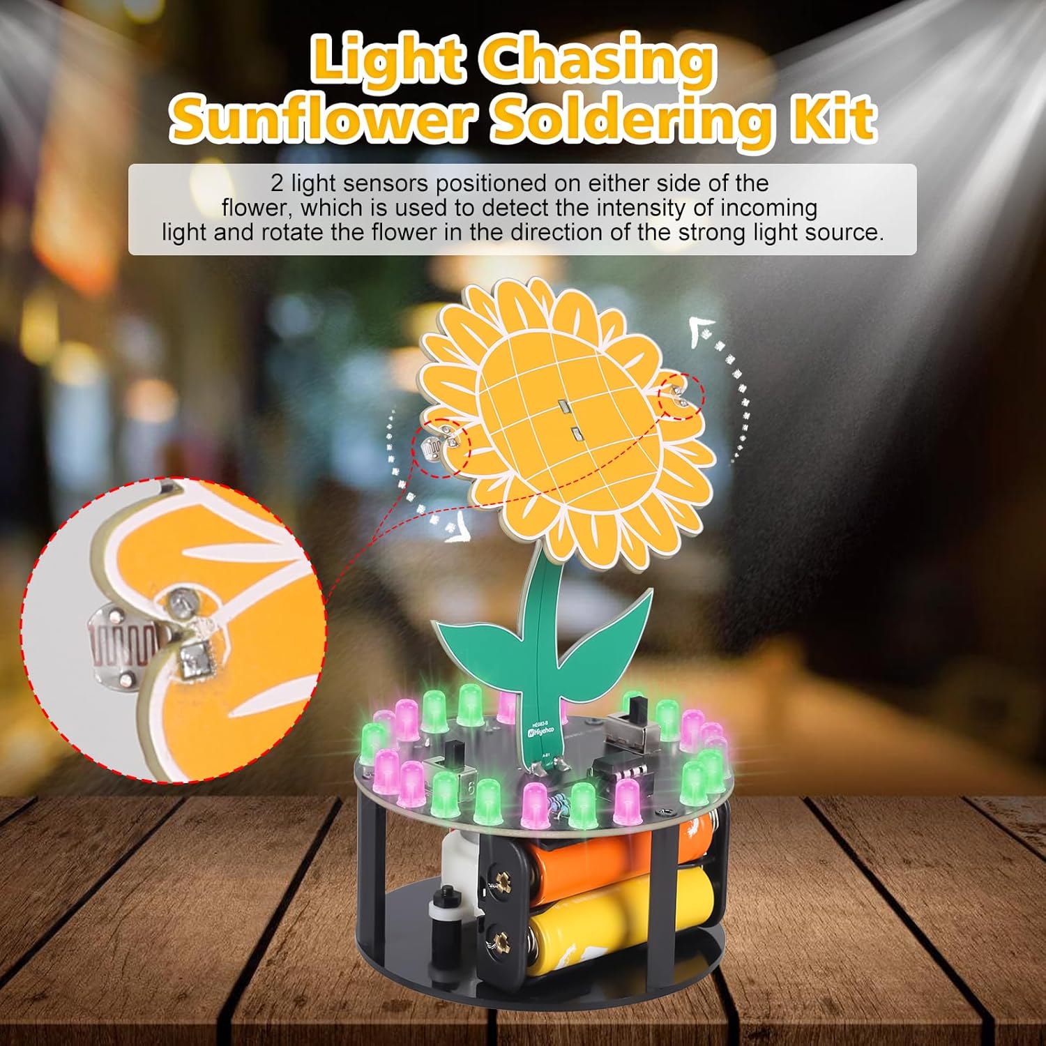 Light Chasing Sunflower Solder - Diy Electronics Projects For Adults ulasan dan harga