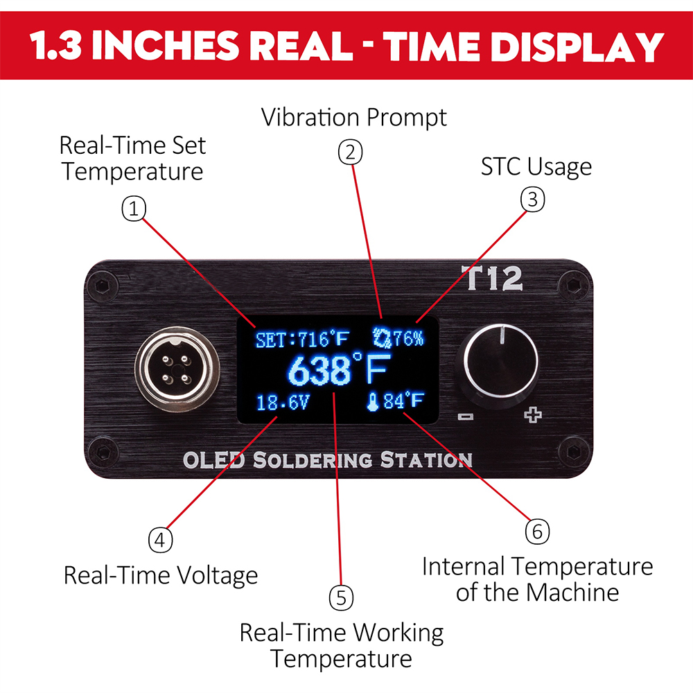 OLED T12 Soldering Iron Statio - Useful Diy Electronics ulasan dan harga