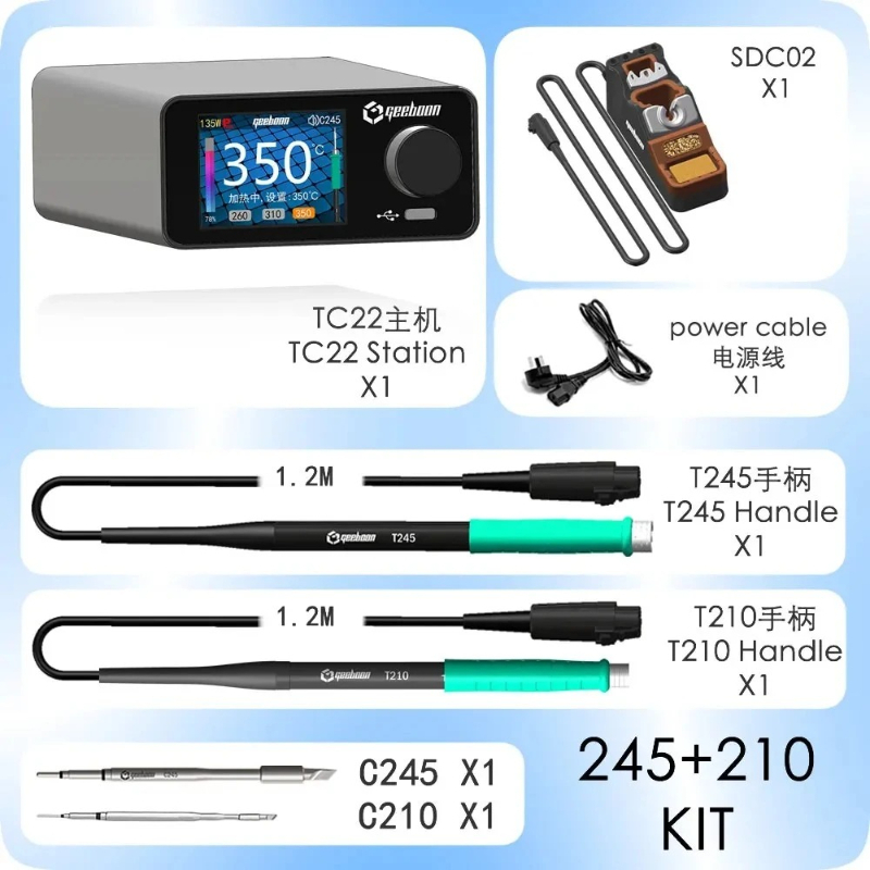 GEEBOON TC22 240W Soldering St - Soldering Iron Kit ulasan dan harga