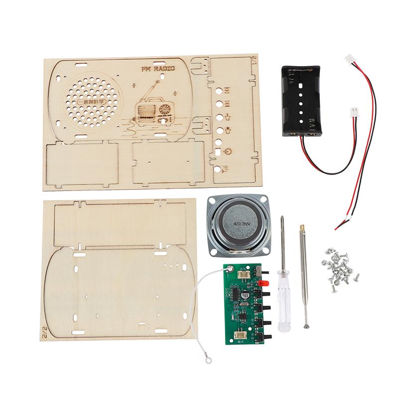 【BS】DIY Wooden FM Radio Kit Vi - Diy Electronics Projects For Kids ulasan dan harga