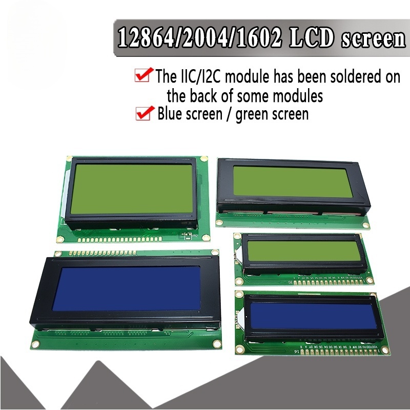 LCD 1602 2004 Module Blue Gree - I2C Lcd Display ulasan dan harga