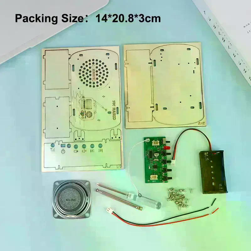 /Cna/DIY Wooden FM Radio Kit V - Diy Electronics Projects For Kids ulasan dan harga