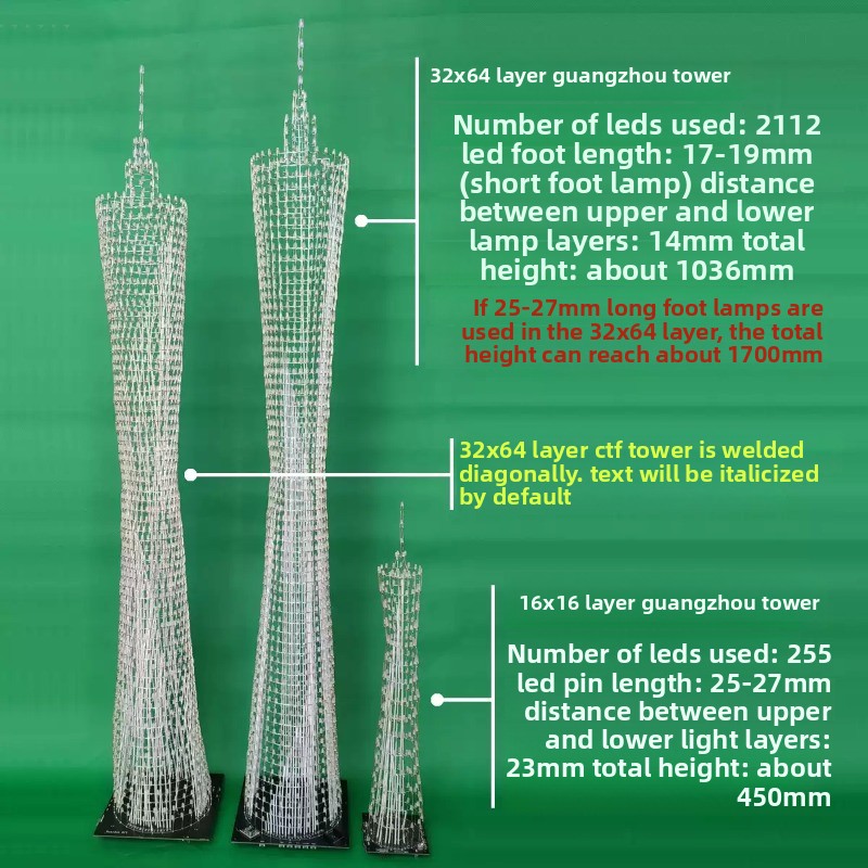 64 Layers Canton Tower DIY Ele - Diy Electronics Supplies ulasan dan harga