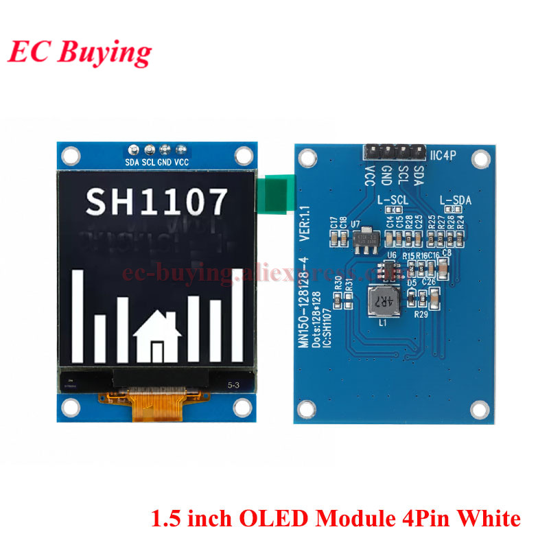 1.5 Inch OLED LCD White Displa - I2C Lcd Display ulasan dan harga