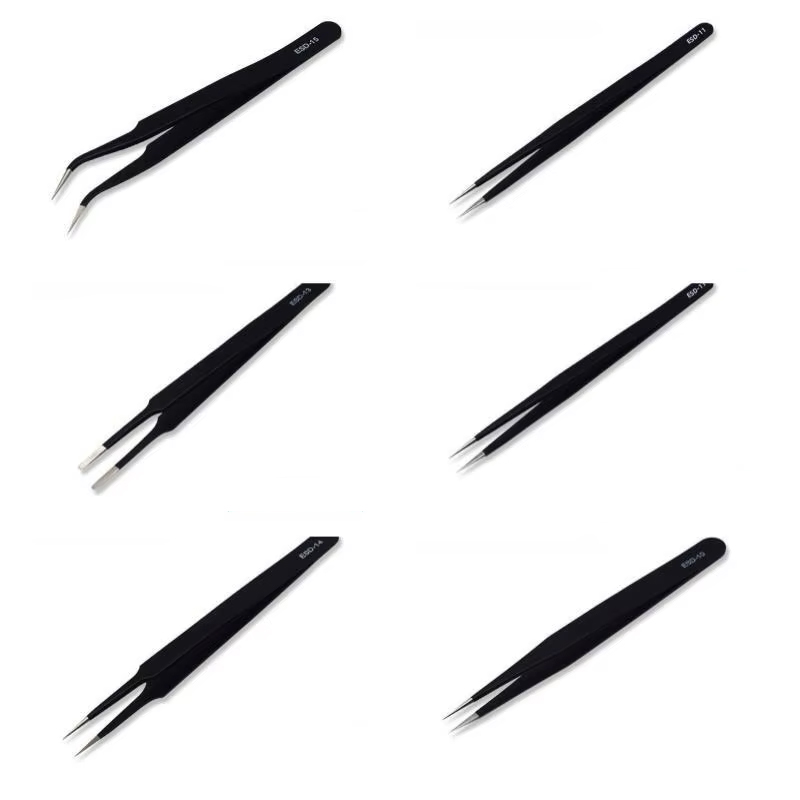 6pcs Precision Long Tweezers S - Soldering Iron Kit ulasan dan harga
